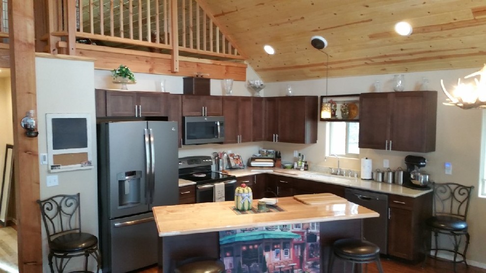 Inspiration for a rustic kitchen remodel in Seattle