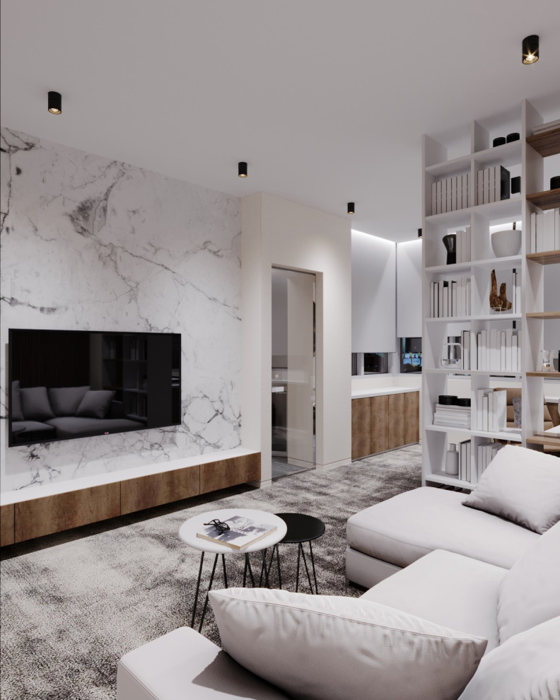 Современный дизайн интерьера трехкомнатной квартиры в Краснодаре