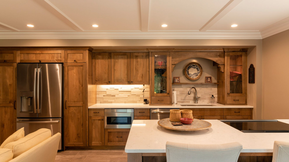 Inspiration for a transitional kitchen remodel in Omaha