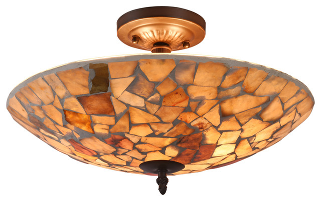 Kai Mosaic 2 Light Semi Flush Ceiling Fixture 16 Traditional Mount Lighting By Chloe Inc Houzz - Mosaic Flush Mount Ceiling Lights Kai Mosaic 2 Light Semi Flush Ceiling Fixture 16 Traditional Mount Lighting By Chloe Inc Houzz - Mosaic Flush Mount Ceiling Lights