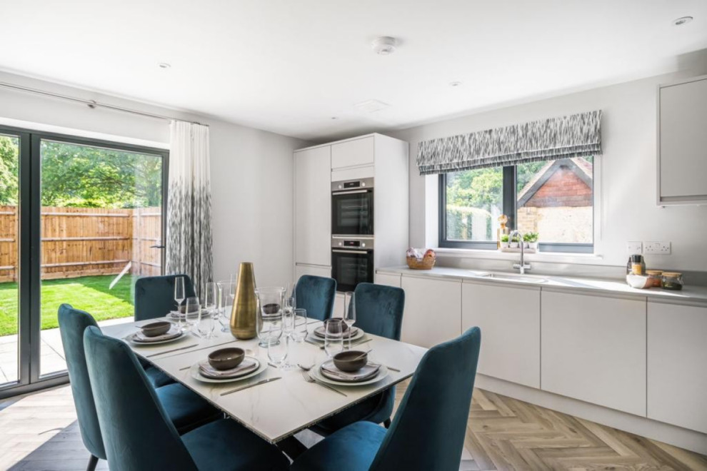 Example of a mountain style kitchen design in London