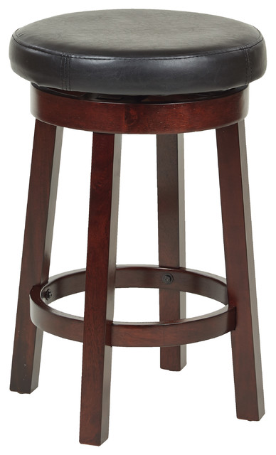 Bar Stools And Counter, Round Leather Swivel Bar Stools