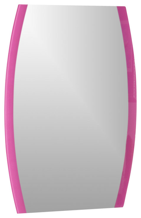 Decor Wonderland Paula's Pink Frameless Wall Mirror