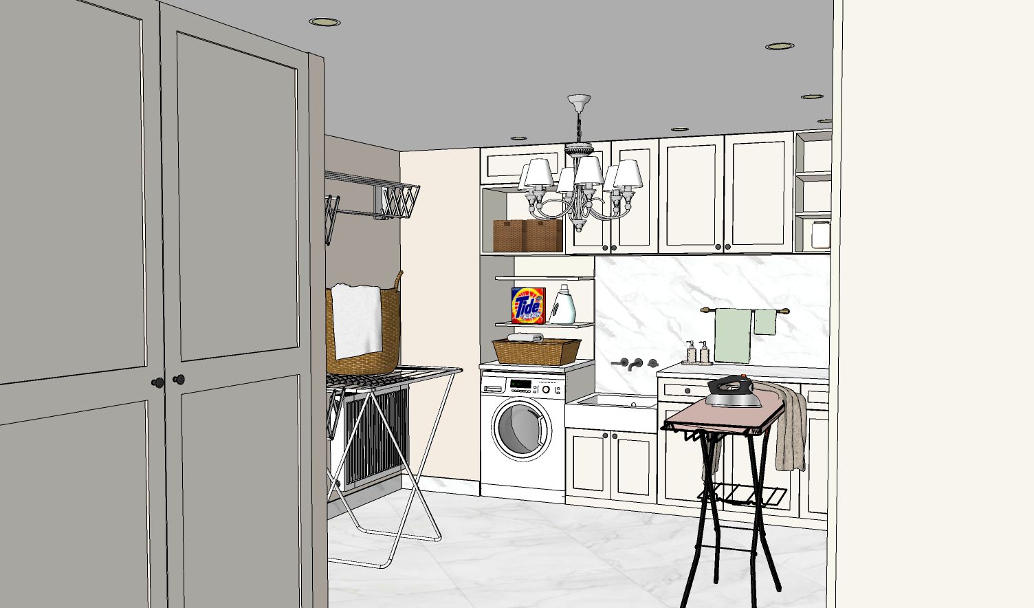 Постирочная в частном доме.