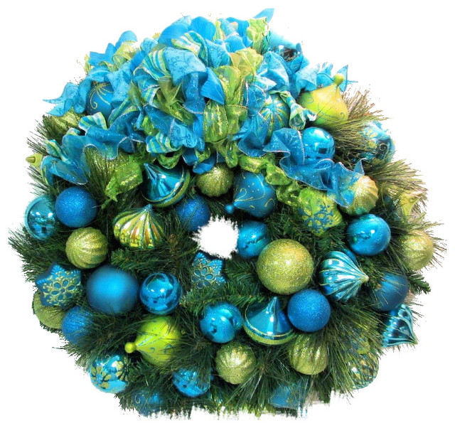 christmas holiday bright lime green turquoise blue wreath 27 - Lime Green And Blue Christmas Decorations christmas holiday bright lime green turquoise blue wreath 27 - Lime Green And Blue Christmas Decorations
