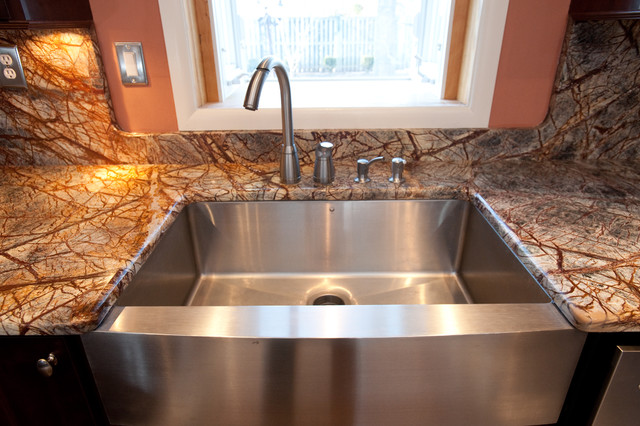 Rainforest Brown Granite Kitchen In Bowie Md Contemporary
