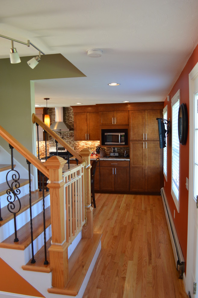 Inspiration for a transitional kitchen remodel in Boston