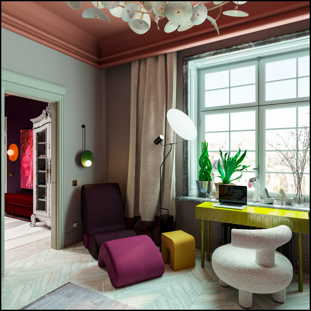 Дизайн не для всех в 3-хкомнатной сталинке 120 м2 на Малой Ордынке