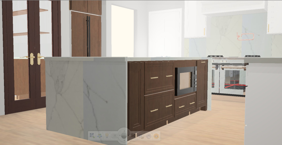Example of a transitional kitchen design in St Louis
