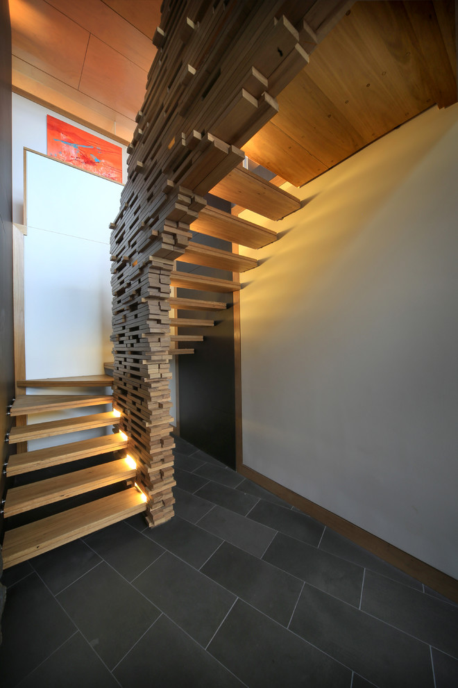 Inspiration for a contemporary staircase in Wollongong.
