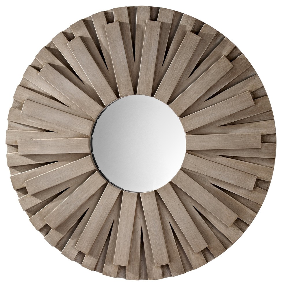 Murray Feiss Weathered Discus Round Mirror