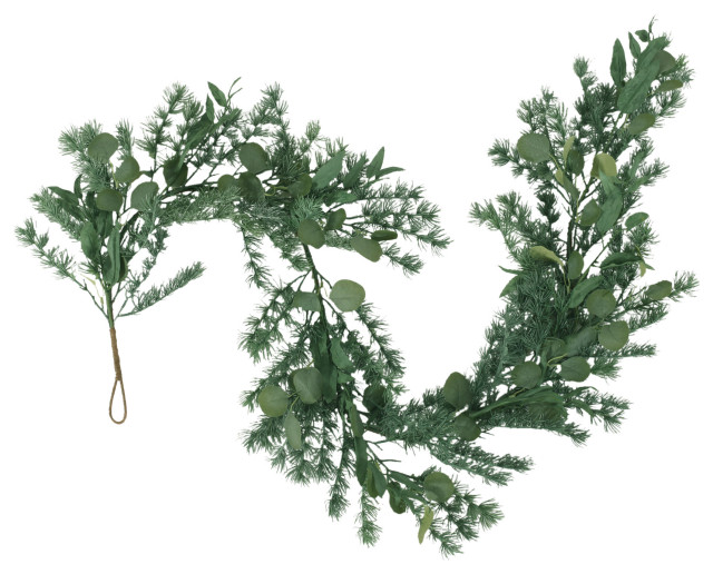 Nolta 5.5' Eucalyptus and Fir Artificial Garland, Green