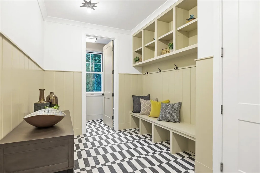 Inspiration for a transitional entryway remodel in Boston