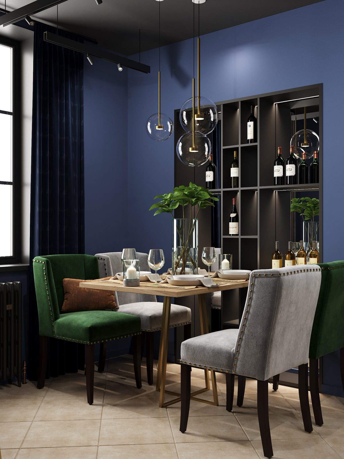 Интерьер ресторана «ИЗУМРУД, РУБИН И САПФИР»