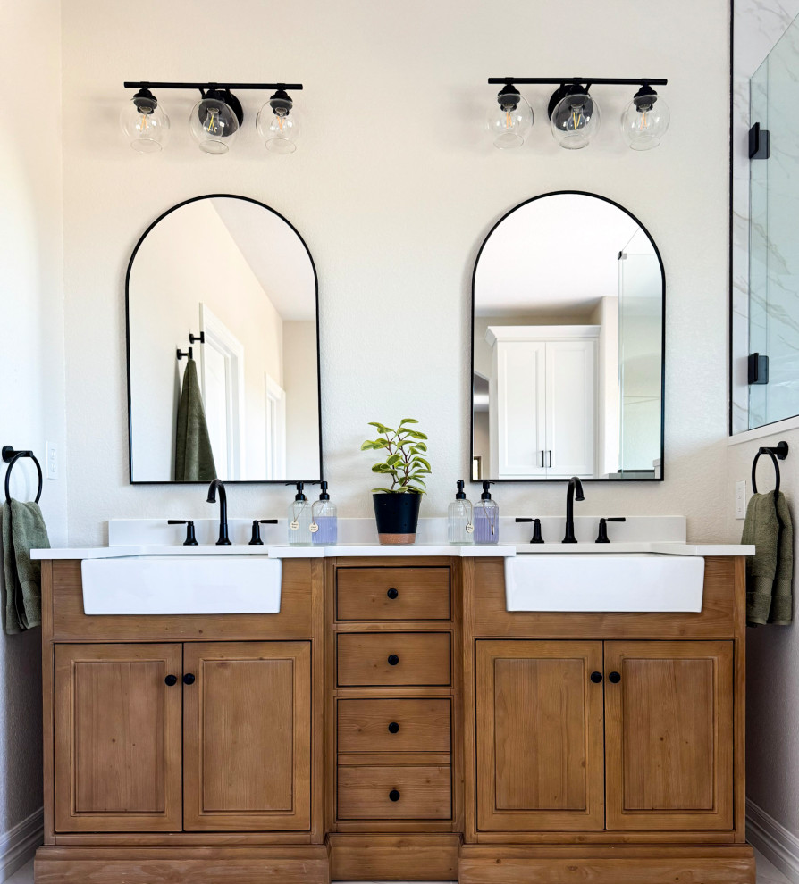 Modern Farmhouse Primary Bath and Guest Bath