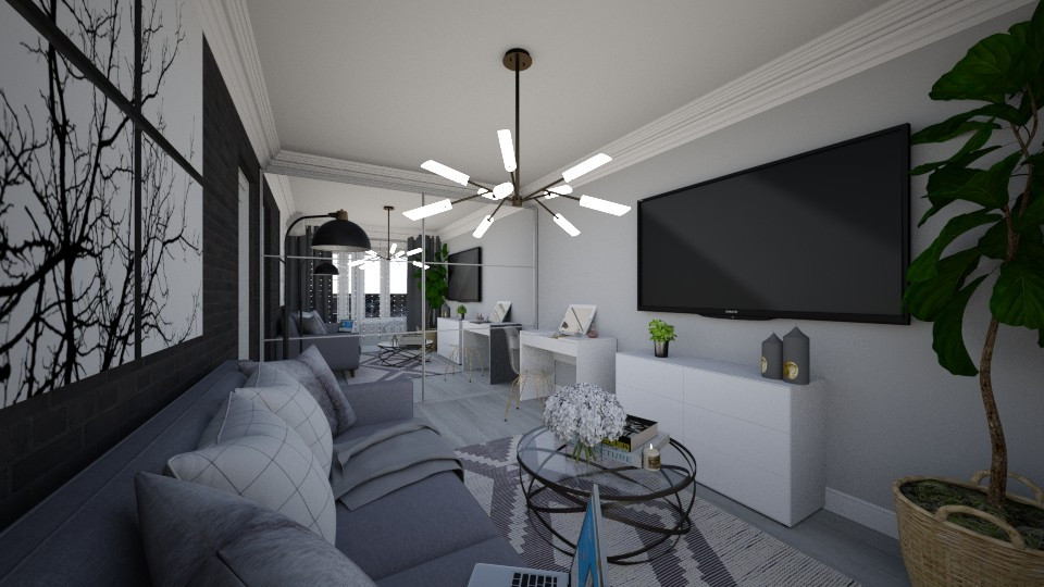 Новостройка гостиная сканди