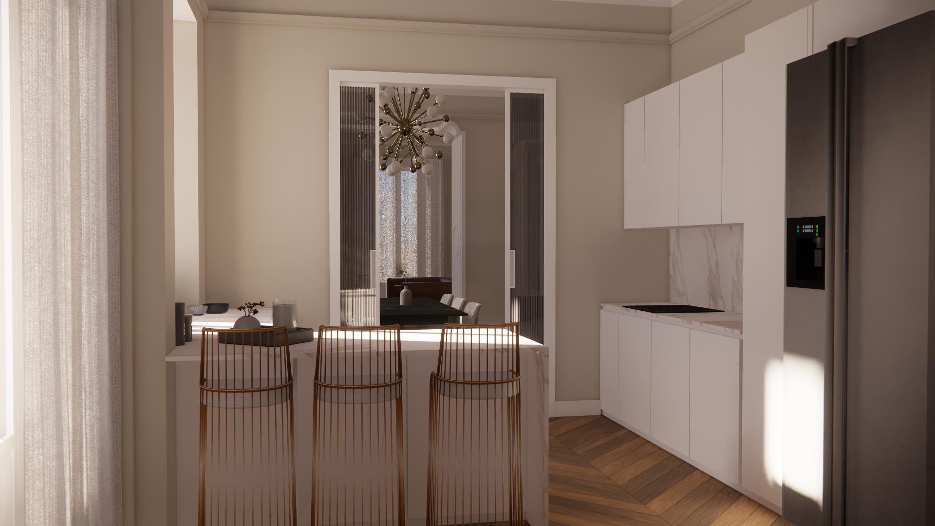 CORSO PLEBISCITI | in corso - render cucina