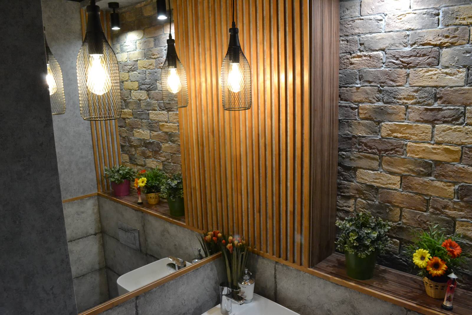 Санузел в стиле ЛОФТ