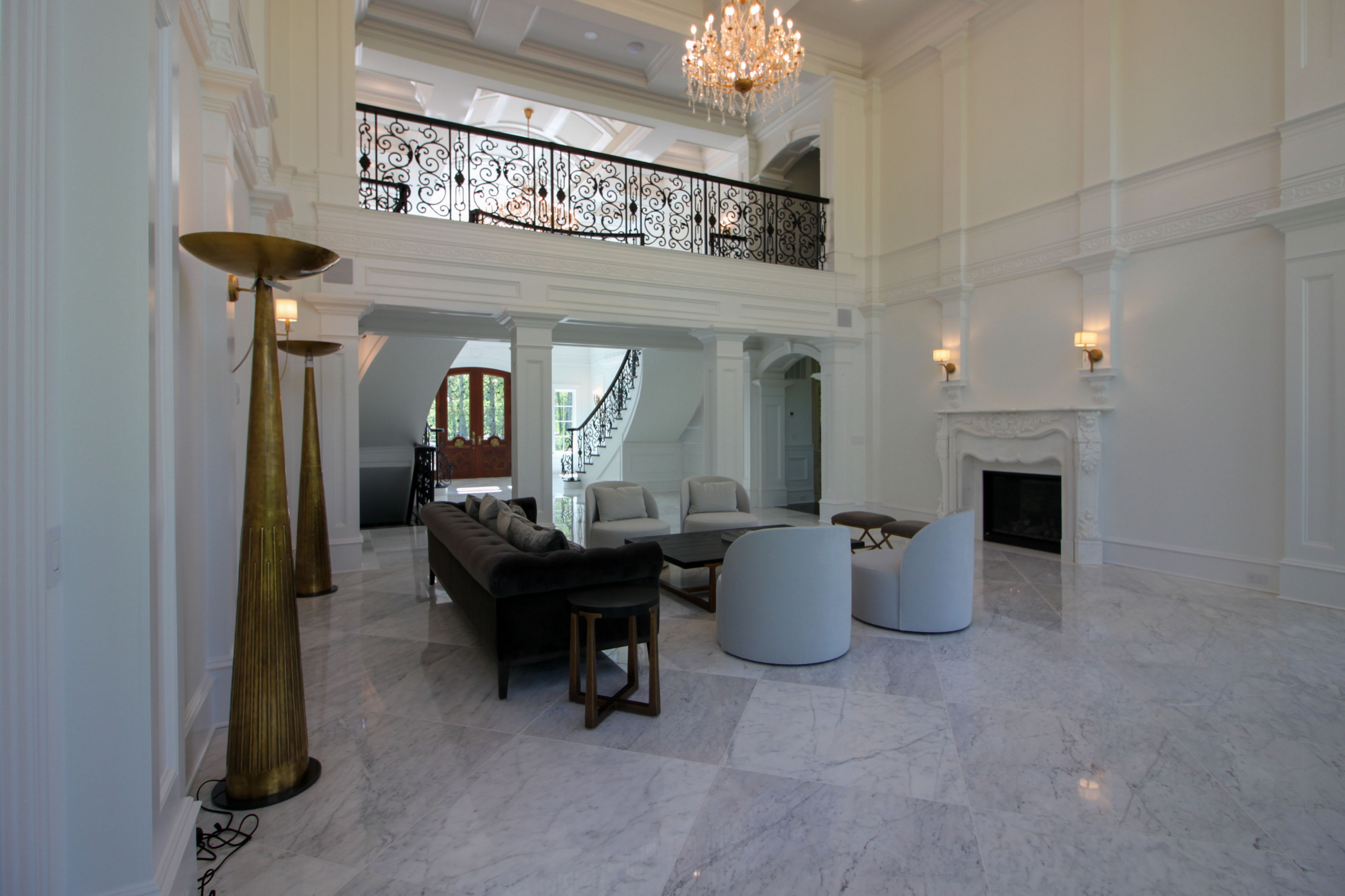 92_Grand Double Staircase in Exquisite Custom Home, Great Falls VA 22066