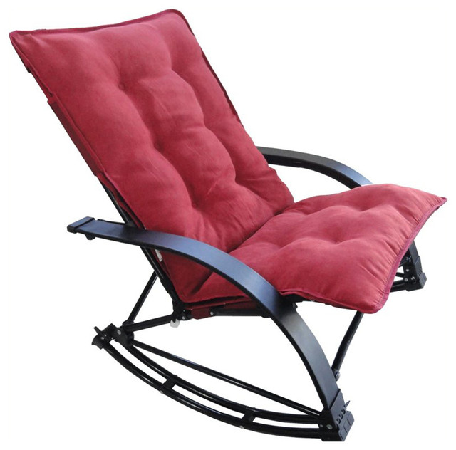 International Caravan Folding Rocking Game Chair in Cardinal Red