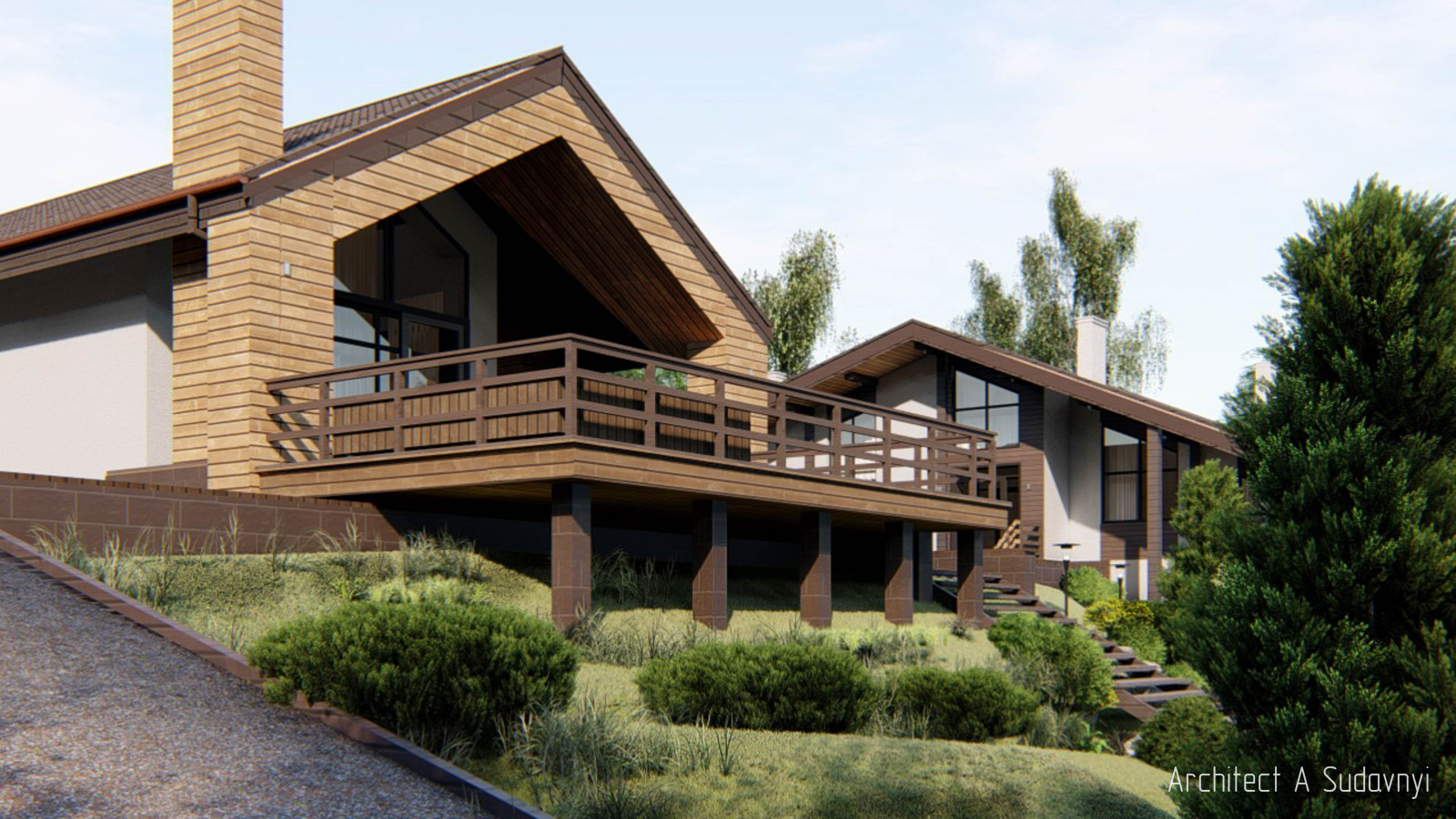 Архитектурные проекты коттеджей, ландшафтный дизайн