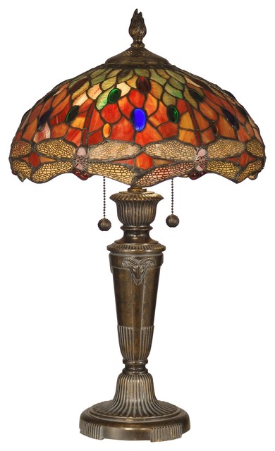 Dale Tiffany TT12087 Pearce Dragonfly Traditional Table Lamp