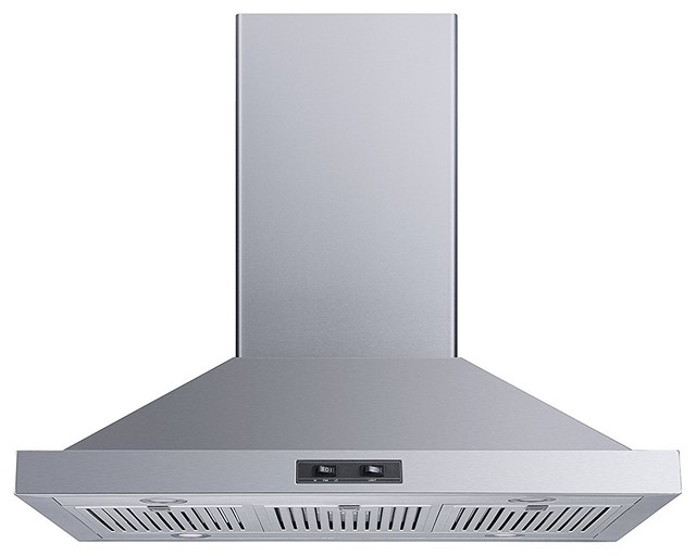 Winflo Convertible Island Range Hood, Stainless Steel, 36