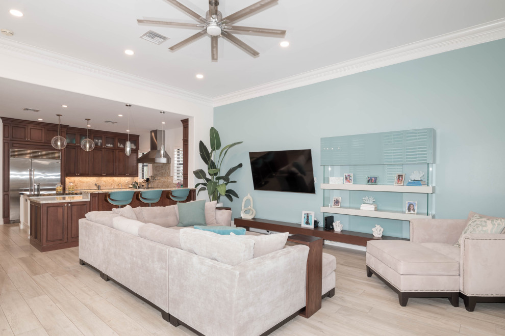 Inspiration for a transitional kitchen remodel in Miami