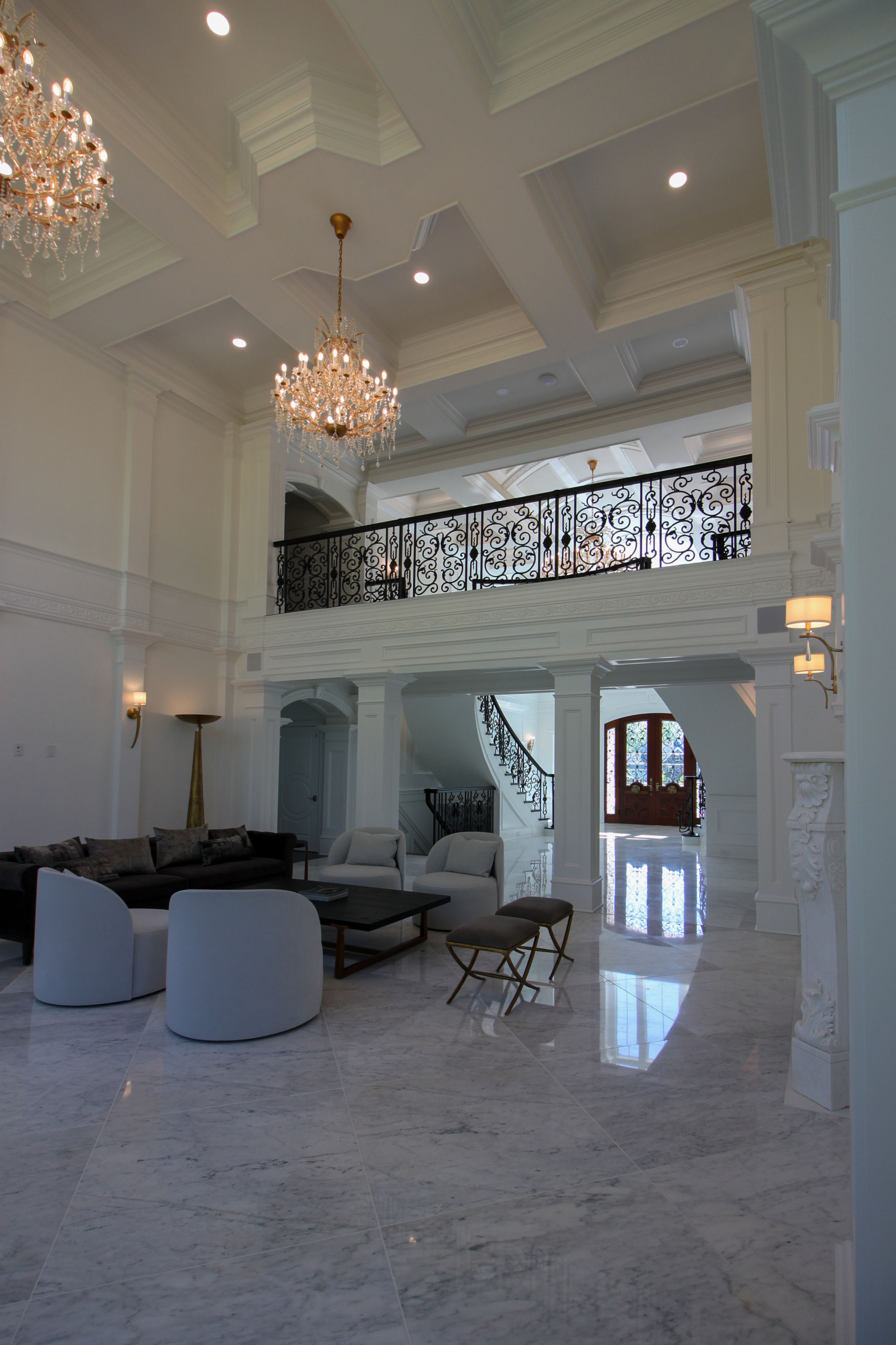 92_Grand Double Staircase in Exquisite Custom Home, Great Falls VA 22066
