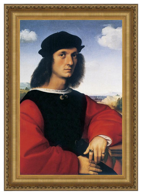 Design Toscano 27.5x38 Portrait of Agnolo Doni Canvas - Traditional