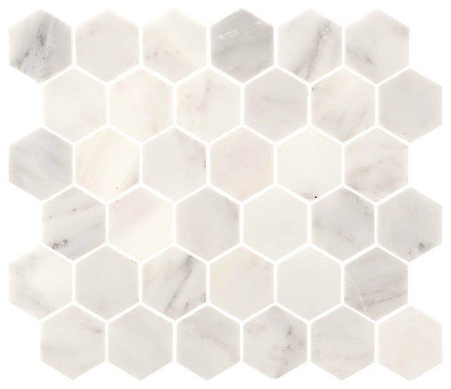 Marble Hexagon Tile Aspen White Polished Marble Hexagon Tile Aspen White Polished