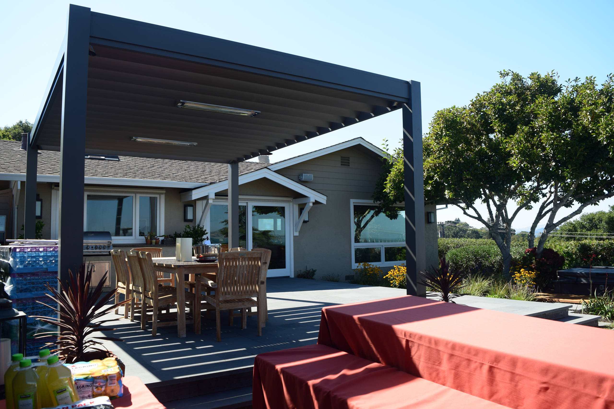 Bluestone patio and pergola