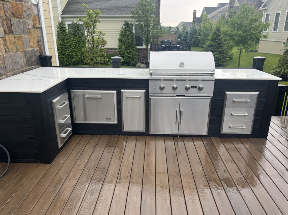 L Shaped Outdoor Kitchen