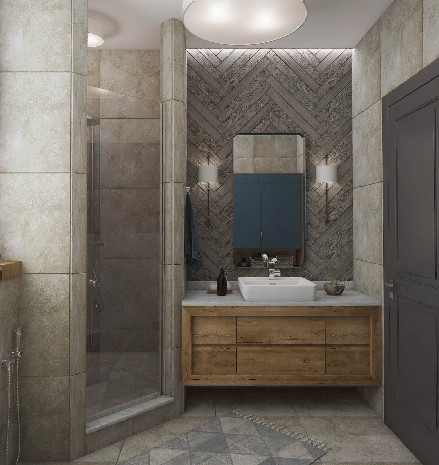 Проект. Интерьер дома в эко стиле (160 кв м)