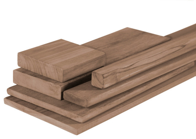 Teak Teak Lumber Plank, 3/8x5-3/4x1'