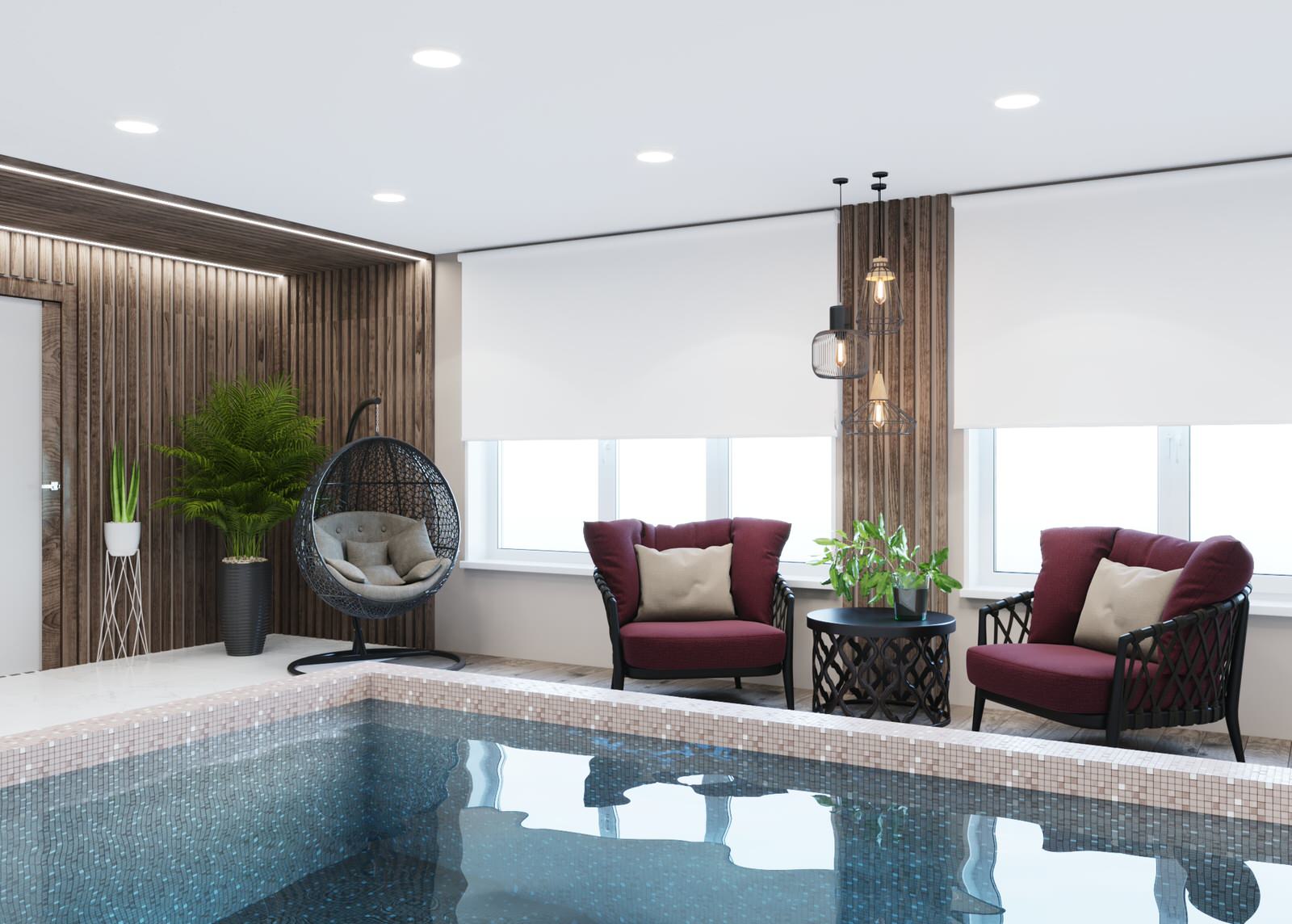 Банно-помывочный комплекс с бассейном.