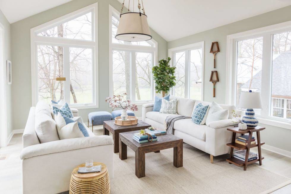 Inspiration for a beach style sunroom in Grand Rapids.