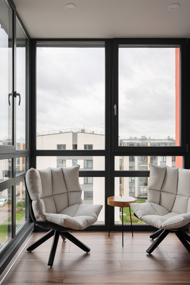 Модная квартира с балками на потолке