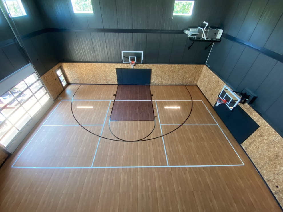 Design ideas for a traditional indoor sports court.
