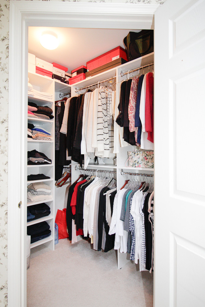 This is an example of a small traditional storage and wardrobe in New York.