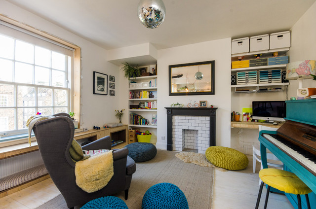 Hackney Flat eklektisk-vardagsrum