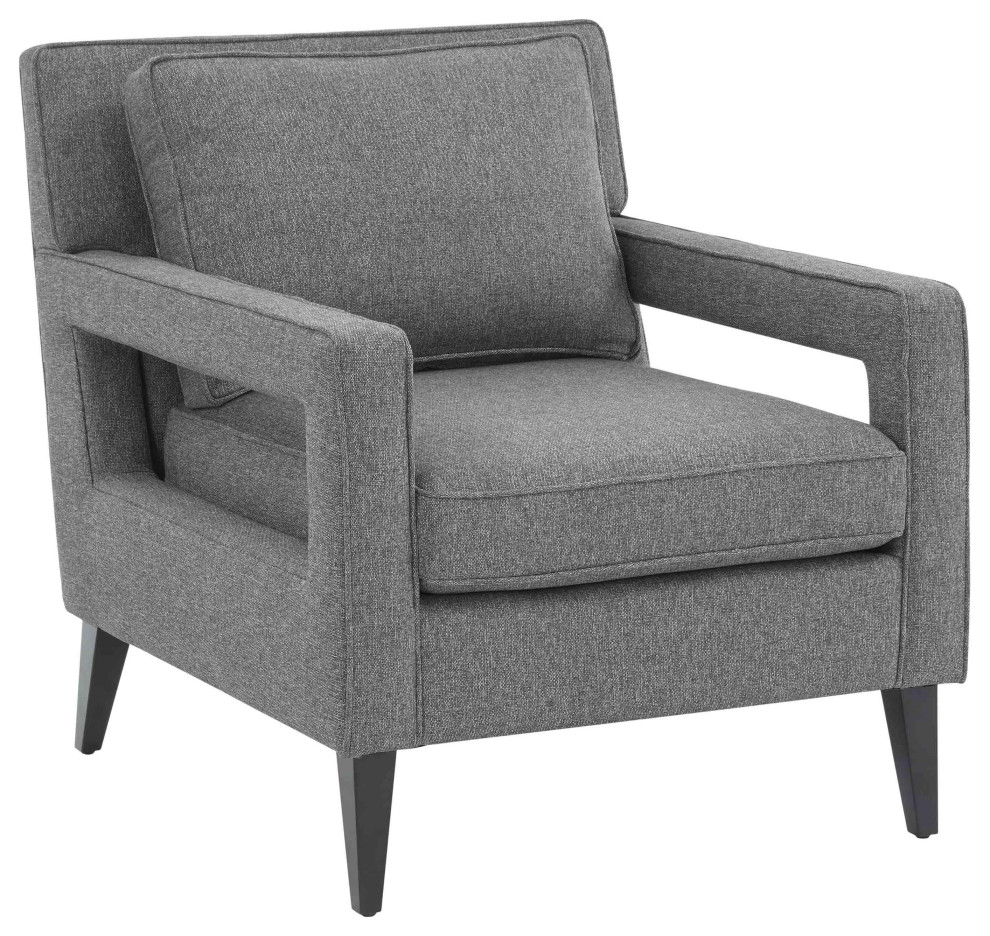 Luna Gray Accent Chair Midcentury Armchairs And Accent Chairs by