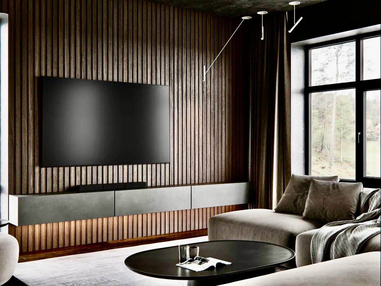 Гостиная в КП "Лугинино парк"