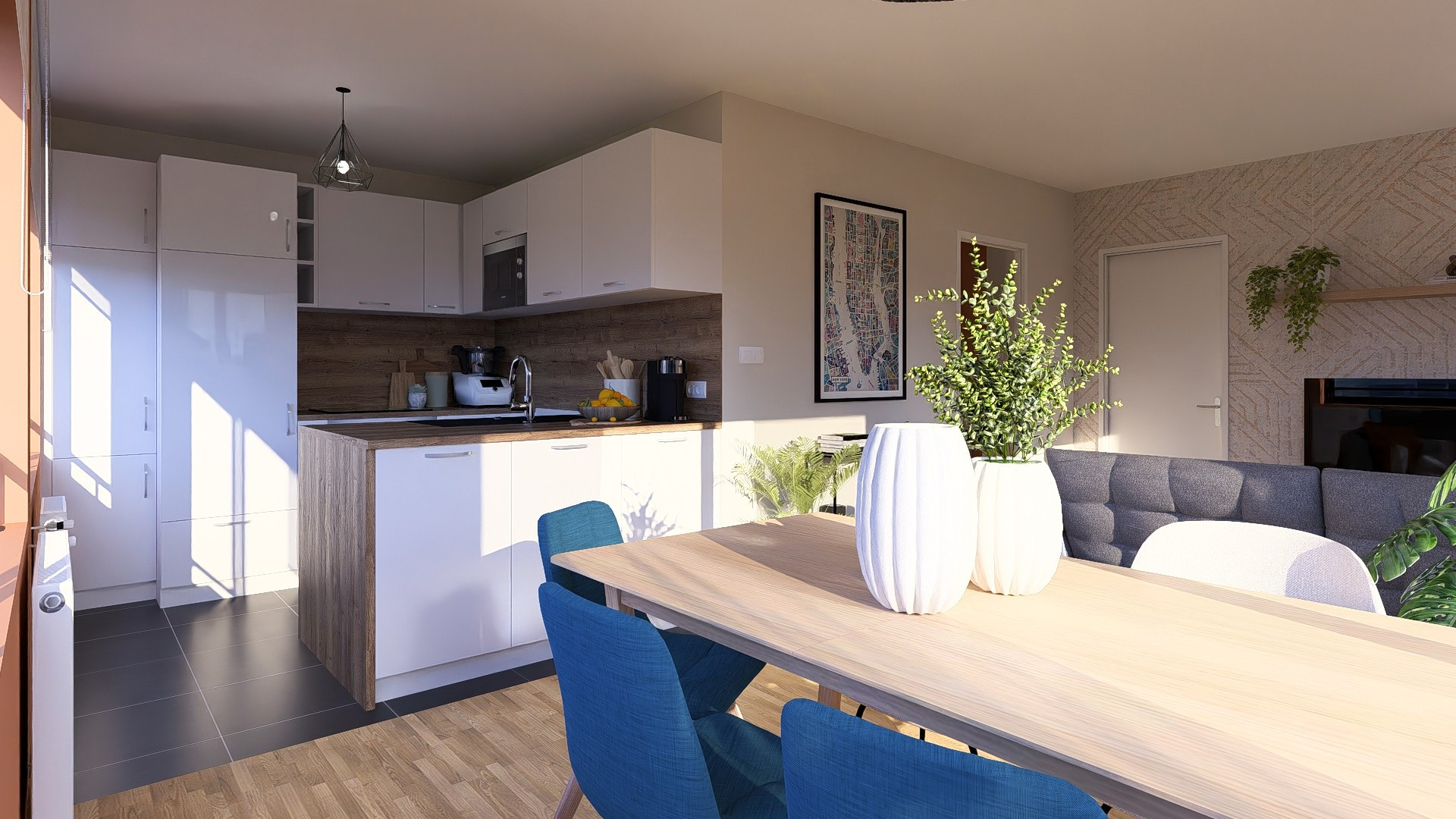 Décoration pièce de vie - Appartement à Nantes