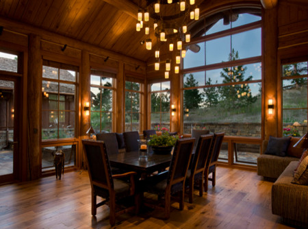 Dining room - rustic dining room idea