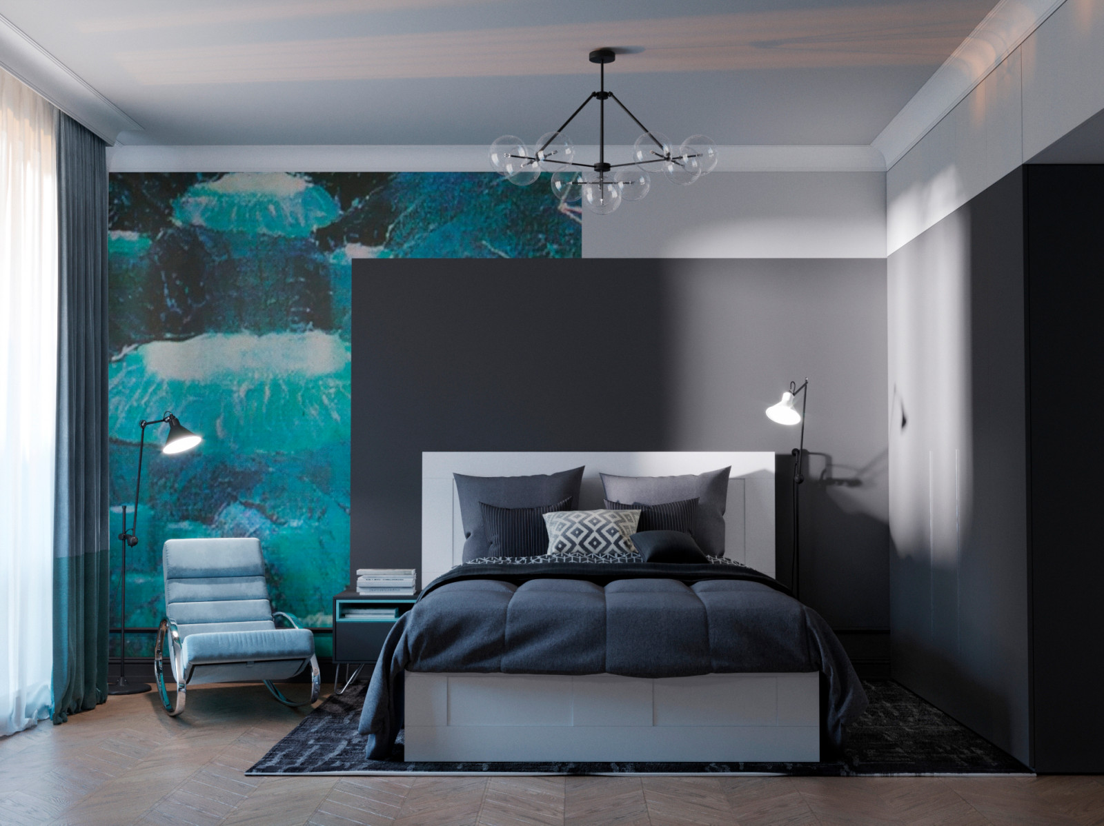 Дизайн-проект трехкомнатной квартиры в ЖК "Платинум"