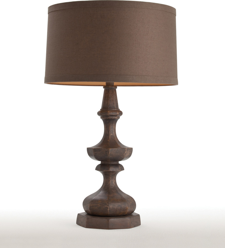 Ellington Gray Weathered Wood Lamp