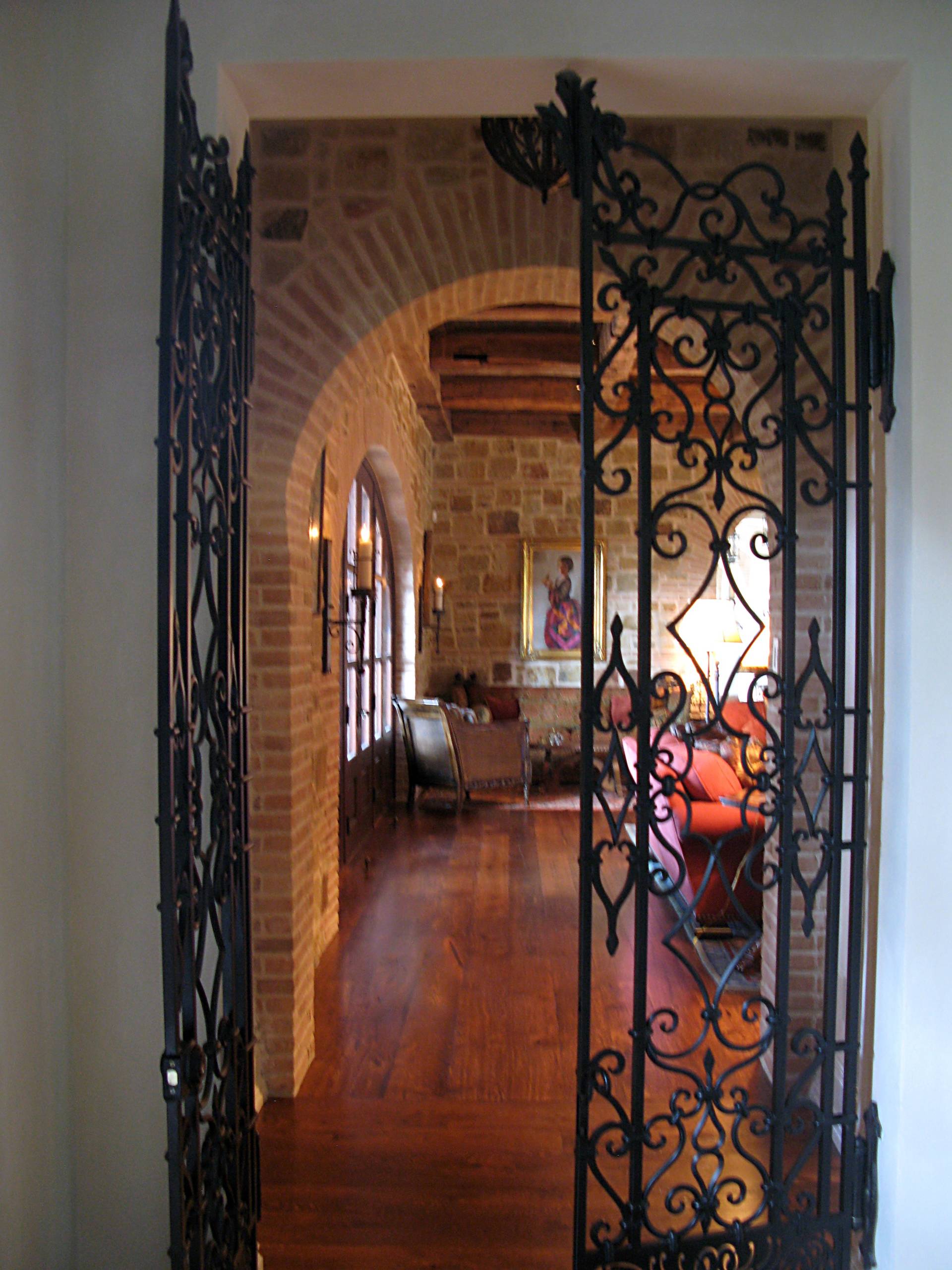 indoor iron gate