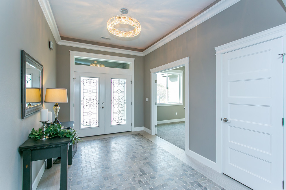 Inspiration for a transitional entryway remodel in Seattle