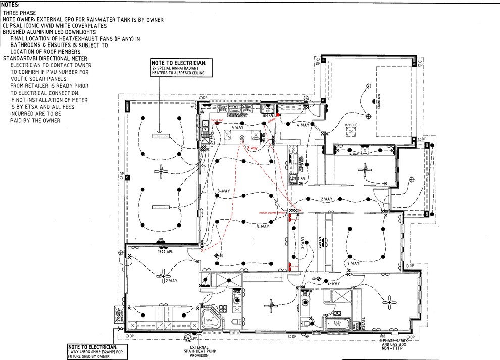 How many LEDs required for these rooms in floorplan Houzz AU